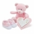 Neuer Babyparty Geschenkkorb in Rosa - mit Fleece, Kapuzenhandtuch, Babykleidung, 2 Mulltüchern und süßem Teddybär - Taufgeschenke für Mädchen oder Junge - 6