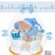 Trend Mama Windeltorte Junge -Traum in hellblau- mit Spieluhr Bär-hellblaues Lätzchen-Baby Tee-Babysocken als Muffin dekoriert- - 4