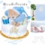 Trend Mama Windeltorte Junge -Traum in hellblau- mit Spieluhr Bär-hellblaues Lätzchen-Baby Tee-Babysocken als Muffin dekoriert- - 6