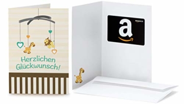 Amazon.de Geschenkkarte in Grußkarte (Baby Glückwünsche) - 1