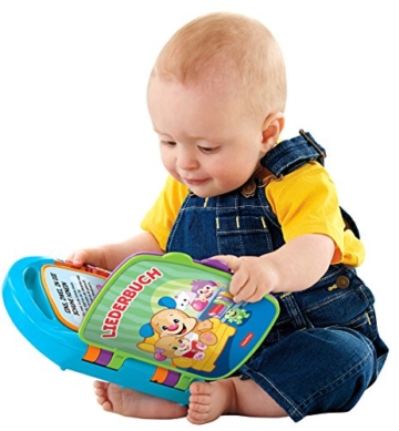 Fisher-Price CDH40 - Lernspaß Liederbuch Baby Spielzeug zum Lernen von Buchstaben, Zahlen und Formen, Spielzeug ab 6 Monaten, deutschsprachig - 3