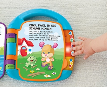Fisher-Price CDH40 - Lernspaß Liederbuch Baby Spielzeug zum Lernen von Buchstaben, Zahlen und Formen, Spielzeug ab 6 Monaten, deutschsprachig - 8