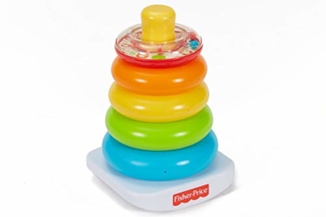 Fisher-Price GKD51 - Farbring Pyramide, klassisches Stapelspielzeug mit Ringen für Babys und Kleinkinder ab 6 Monaten - 6