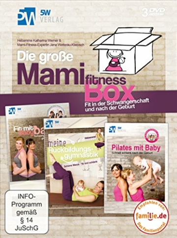 Die große Mami-Fitness-Box - Fit in der Schwangerschaft & nach der Geburt ++ (3 DVDs: Fit mit Babybauch, Meine Rückbildungsgymnastik & Pilates mit Baby) ++ Das perfekte Geschenk ++ - 2