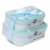 Geschenkboxen für Neugeborene – 2 blaue Etuis mit Satinband und Nachrichtenanhänger für Neugeborene - 1