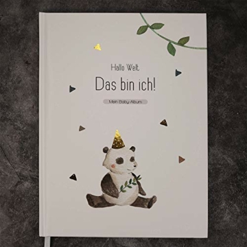 Mein Babyalbum Lino - Das bin ich! Babytagebuch für Neugeborene Junge/Mädchen 1. Jahr bis Kindergarten & Einschulung - A4, 66 Seiten + Meilenstein Sticker für Erinnerungsfotos - 9